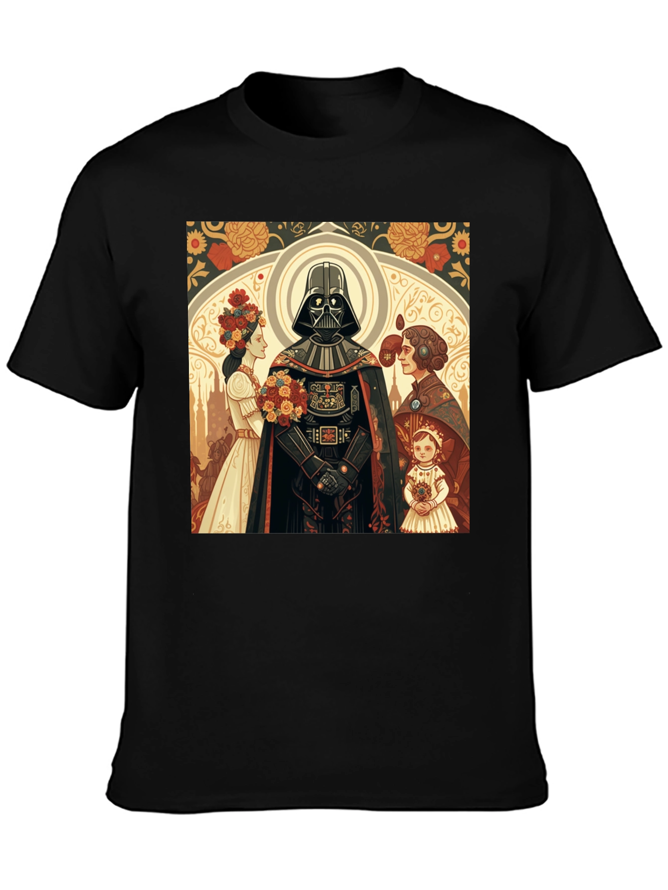 Darth Vader Floral Graphic T-Shirt