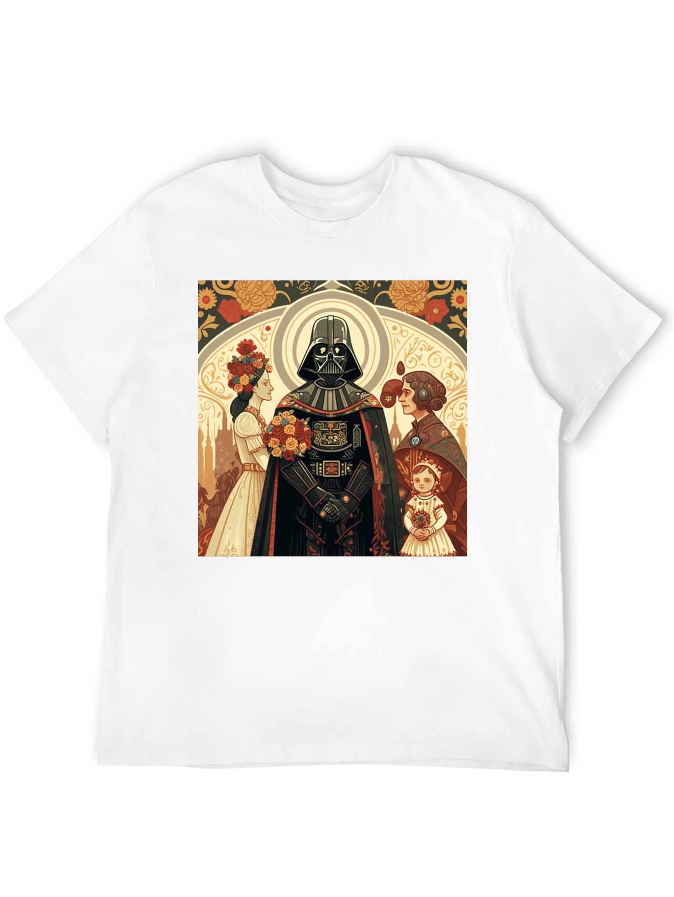 Darth Vader Floral Graphic T-Shirt
