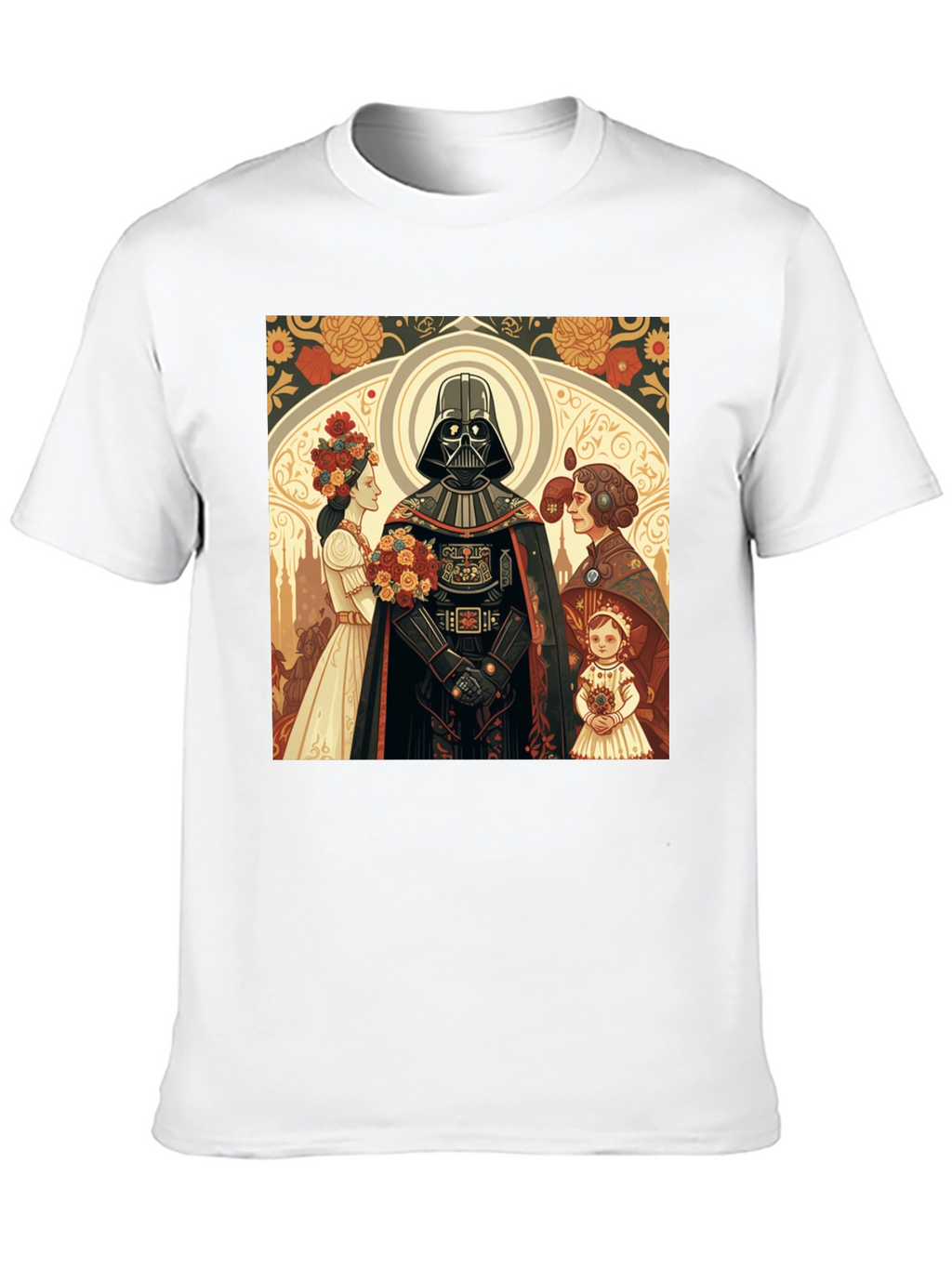 Darth Vader Floral Graphic T-Shirt