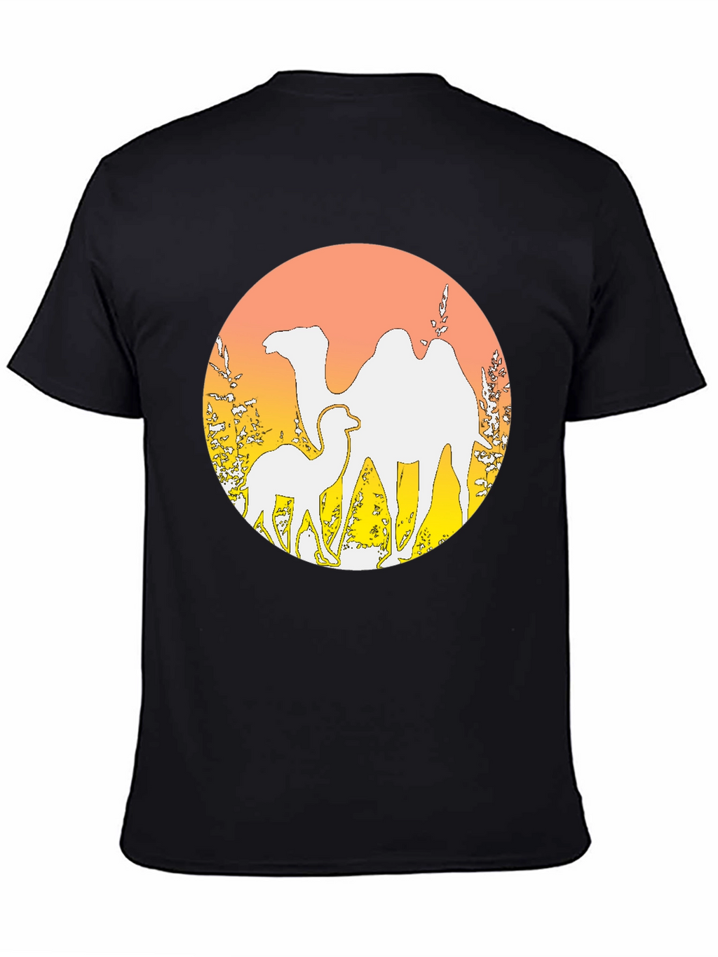 Camel Silhouette Graphic Tee - Desert Sunset