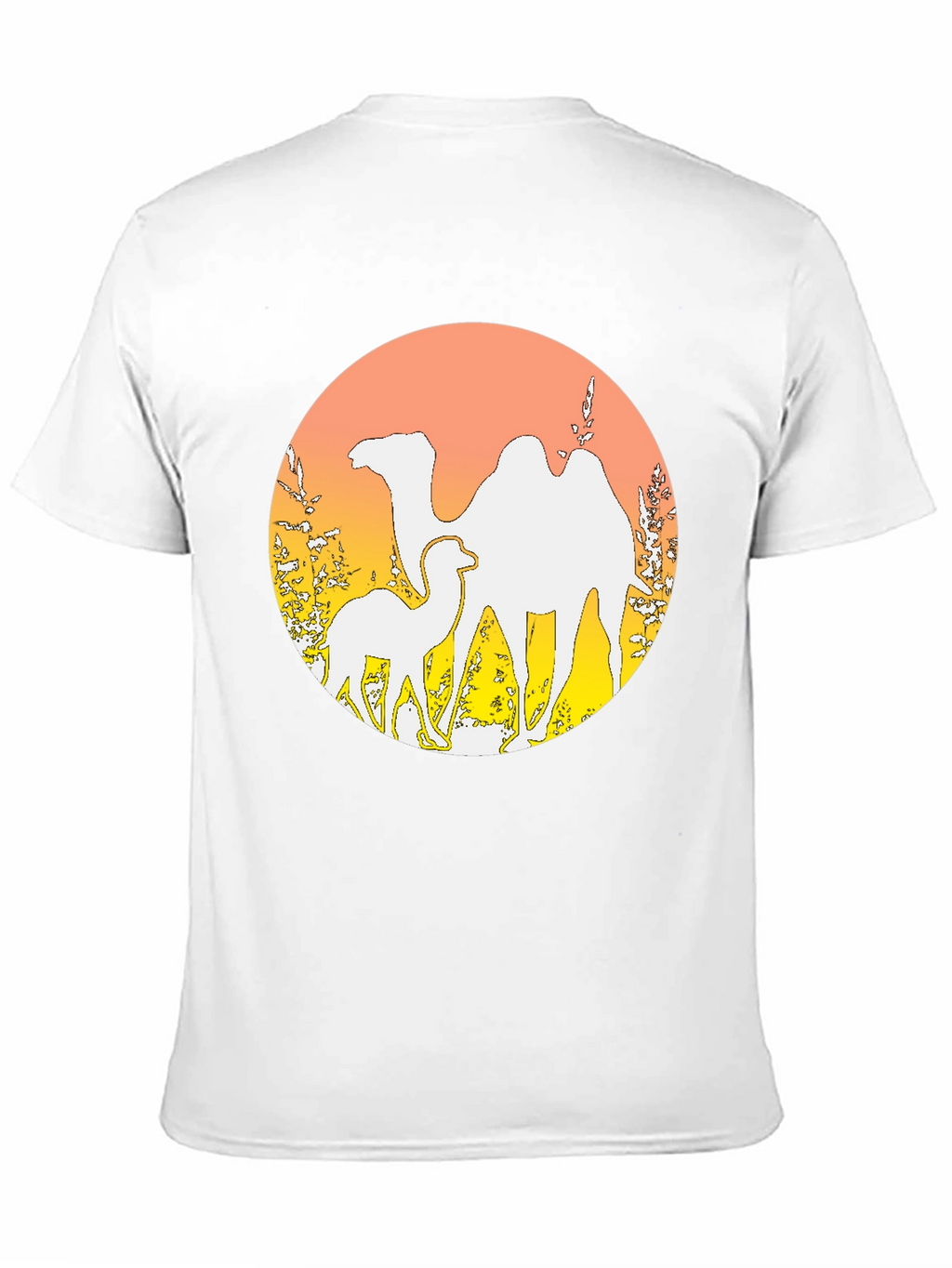 Camel Silhouette Graphic Tee - Desert Sunset