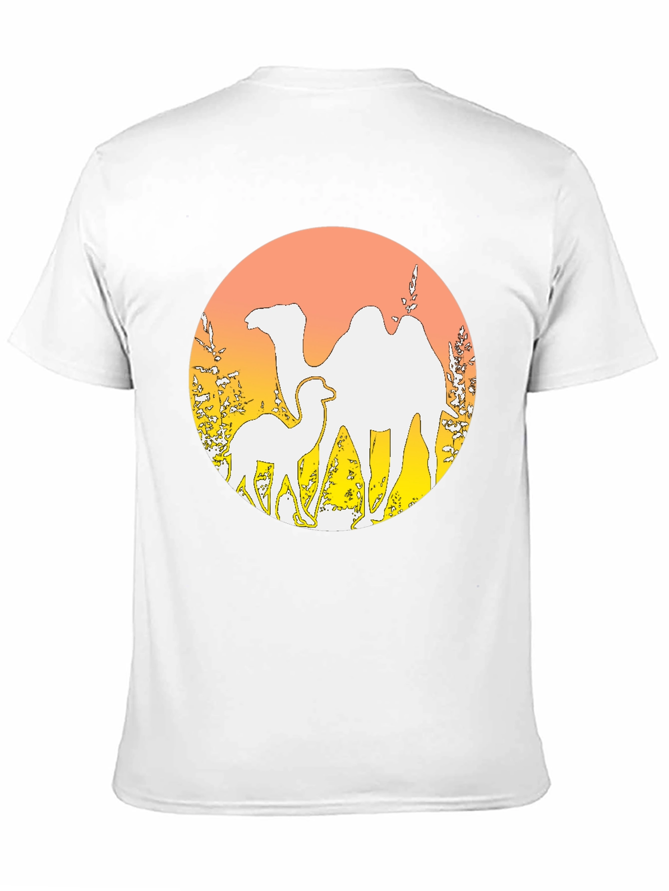 Camel Silhouette Graphic Tee - Desert Sunset