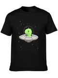 Dino UFO Black T-Shirt - Space Adventure
