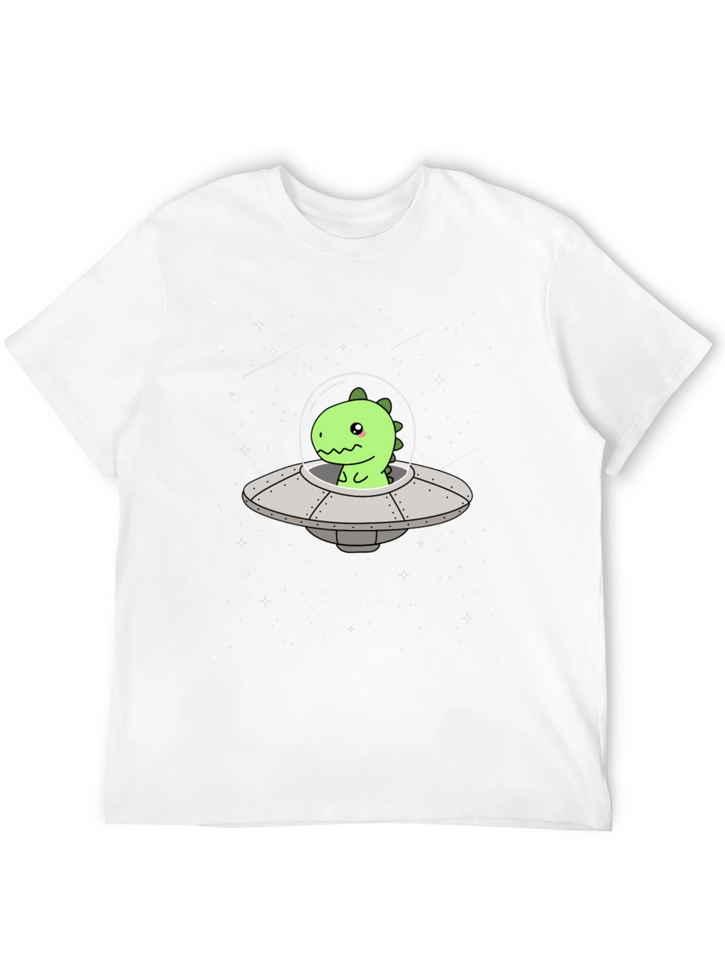 Dino UFO Black T-Shirt - Space Adventure
