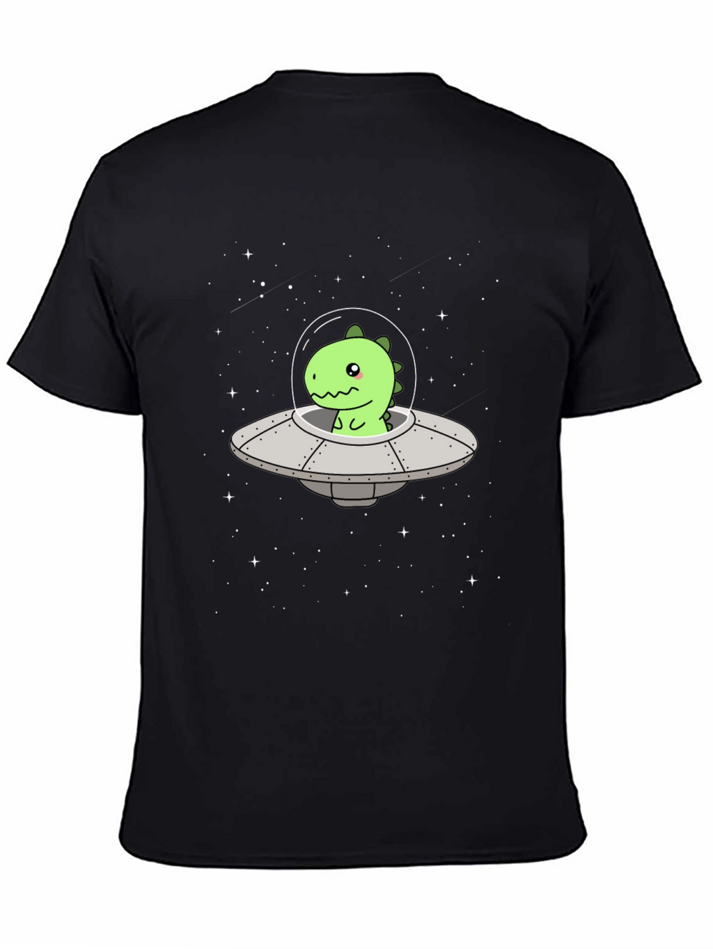 Dino UFO Black T-Shirt - Space Adventure