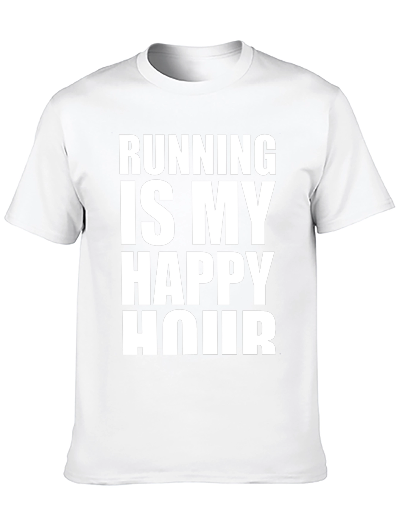 Running is My Happy Hour Black Graphic Tee