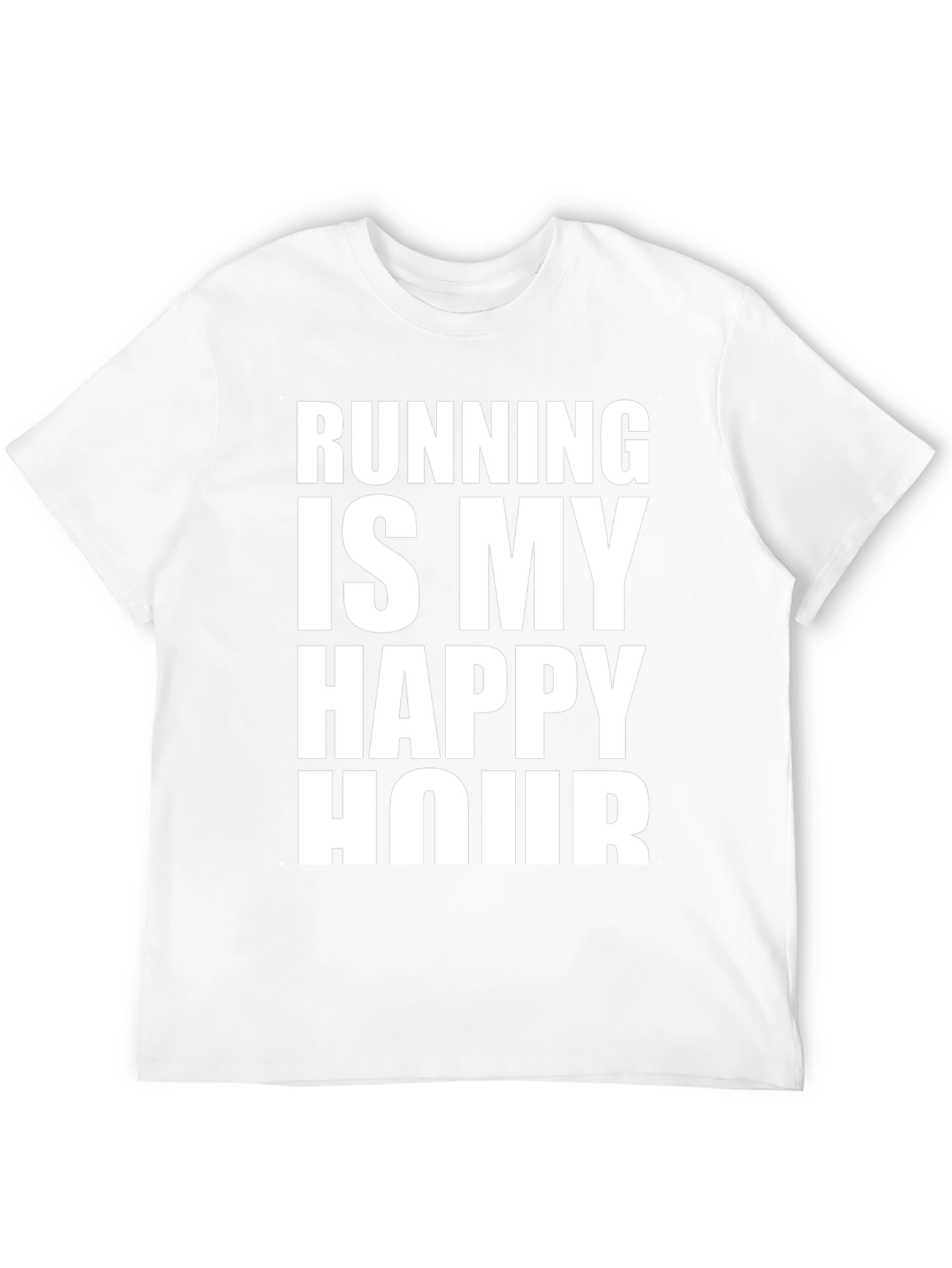 Running is My Happy Hour Black Graphic Tee