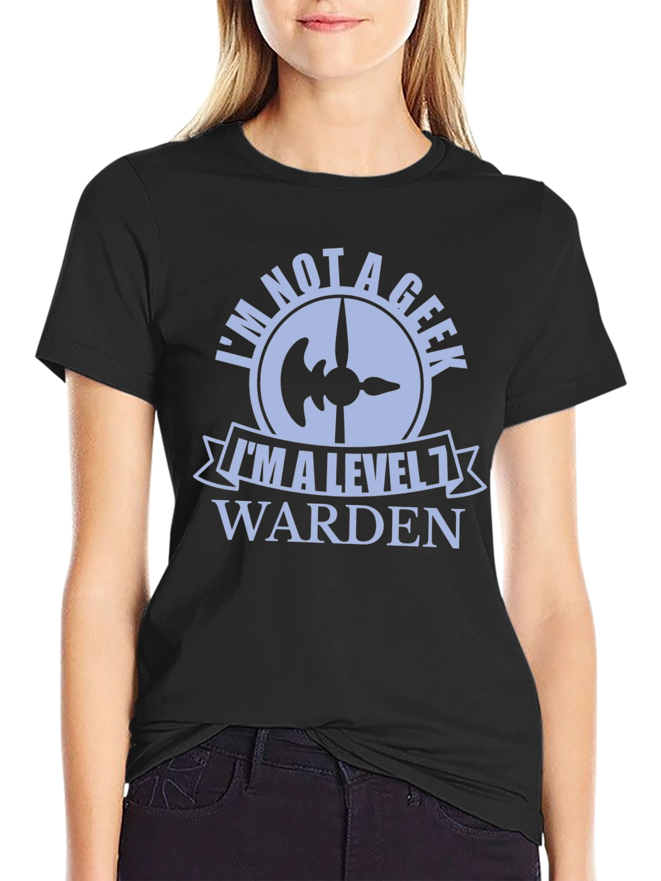 Level 1 Warden Graphic Tee - Novelty Geek Shirt