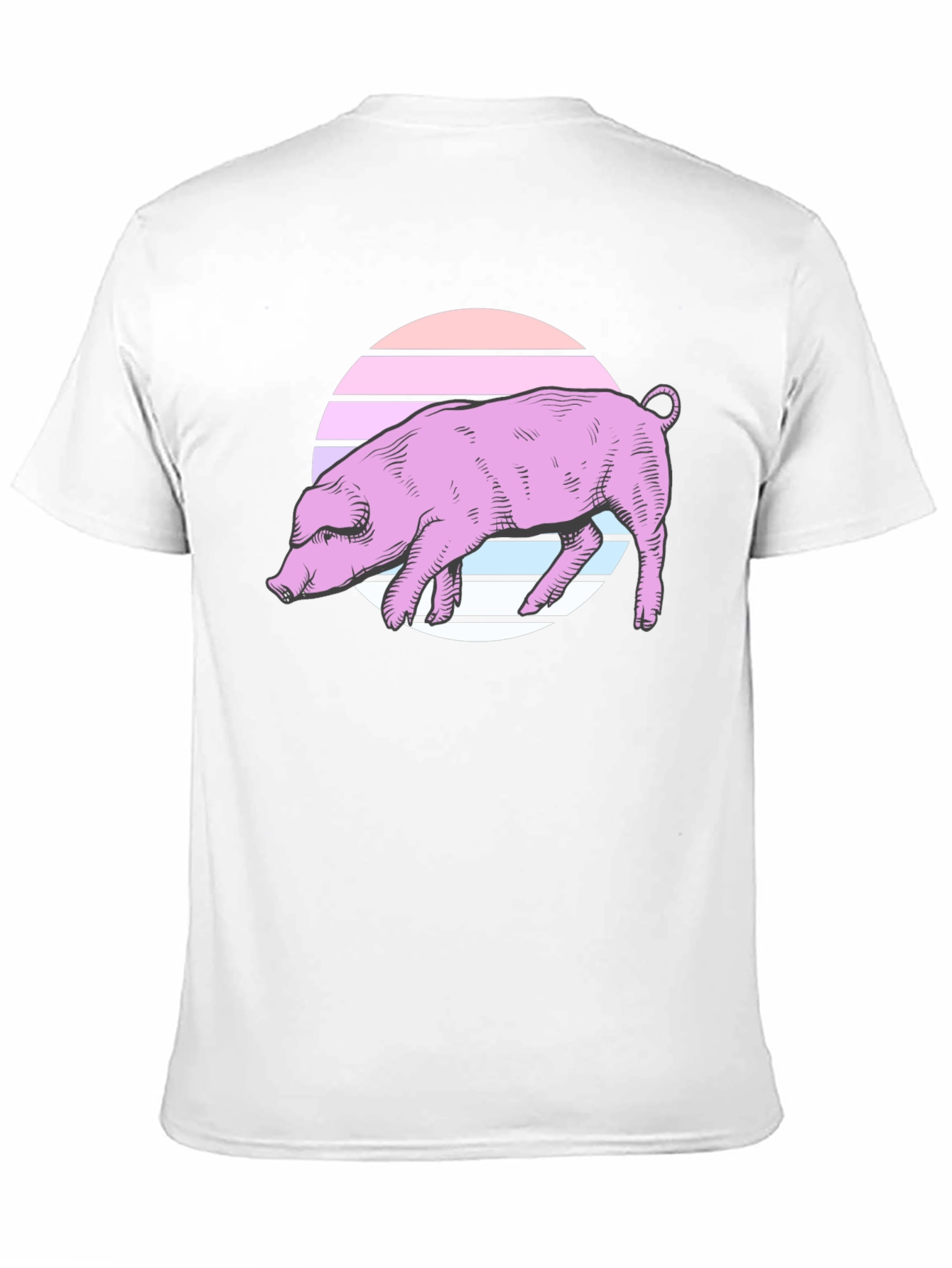 Retro Pig Graphic Tee - Unisex Black T-Shirt