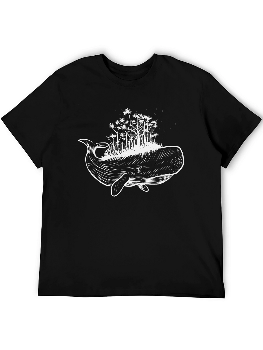 Whale & Forest Graphic Tee - Unique Design