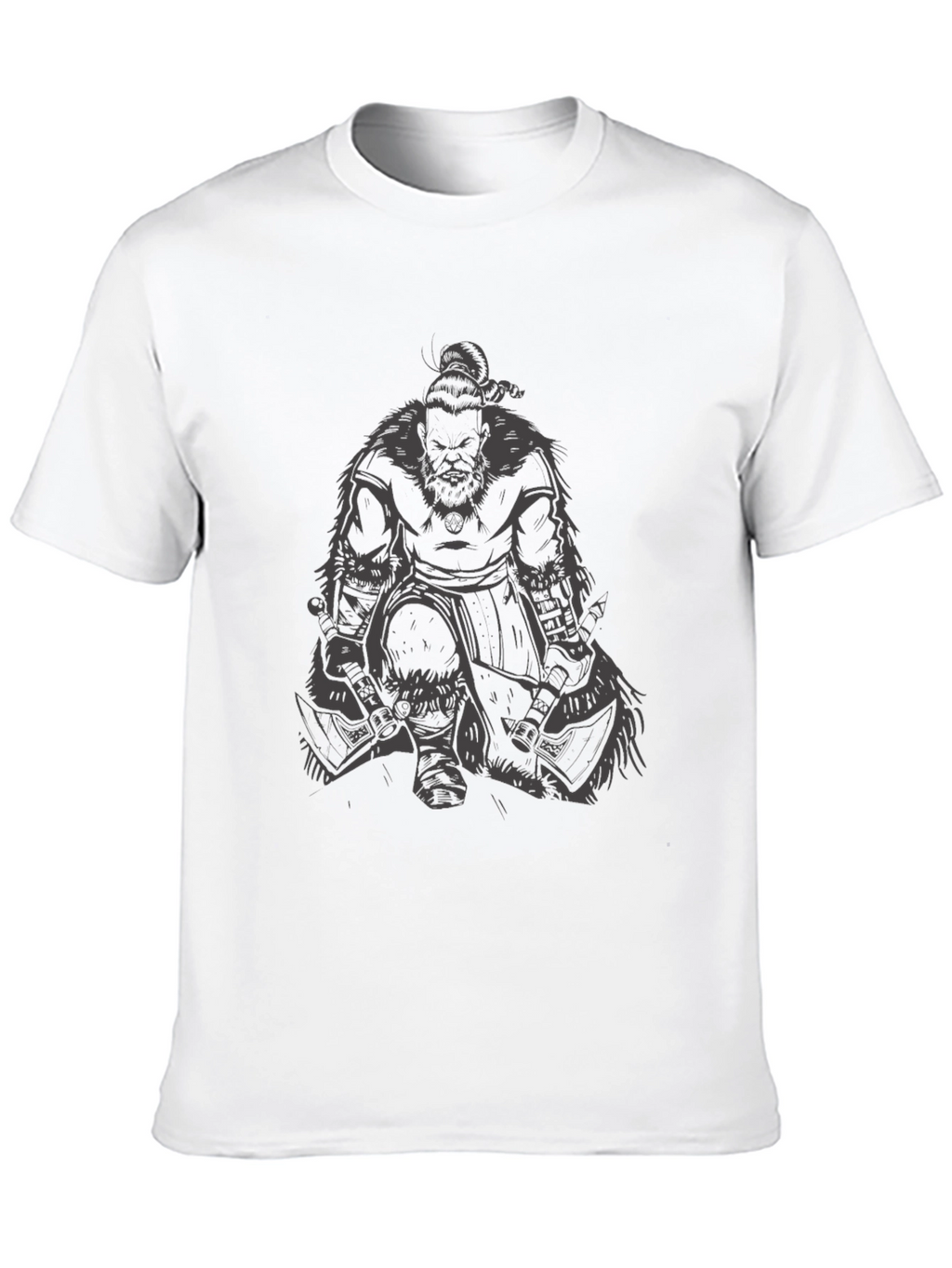 Viking Warrior Graphic T-Shirt - Black