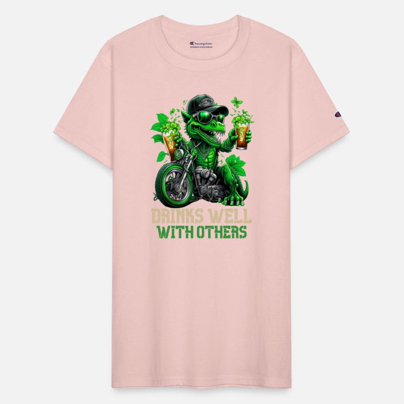 Drinks well with others st patrick's day Dinosaur