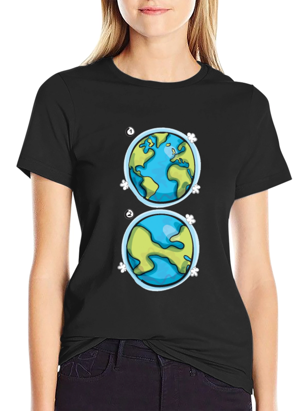Earth Day T-Shirt - Two Globe Design