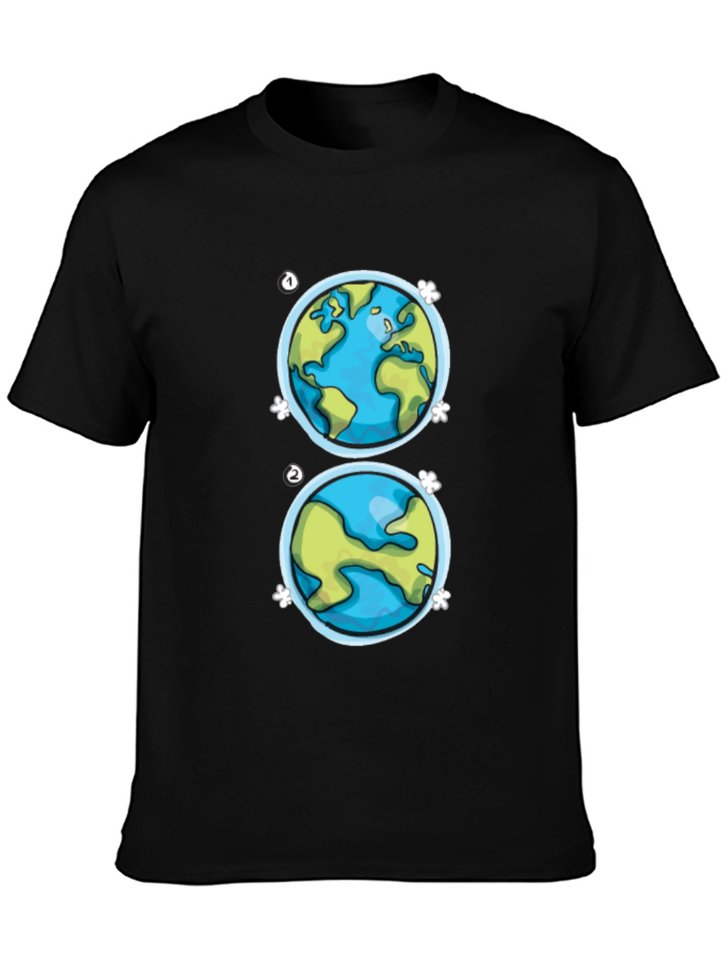 Earth Day T-Shirt - Two Globe Design
