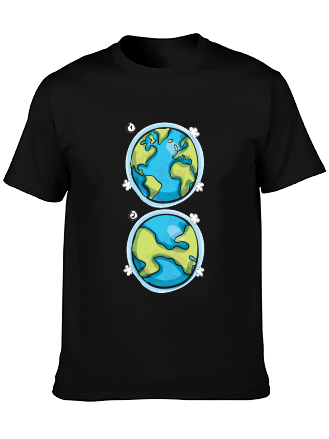 Earth Day T-Shirt - Two Globe Design