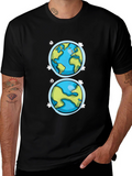 Earth Day T-Shirt - Two Globe Design