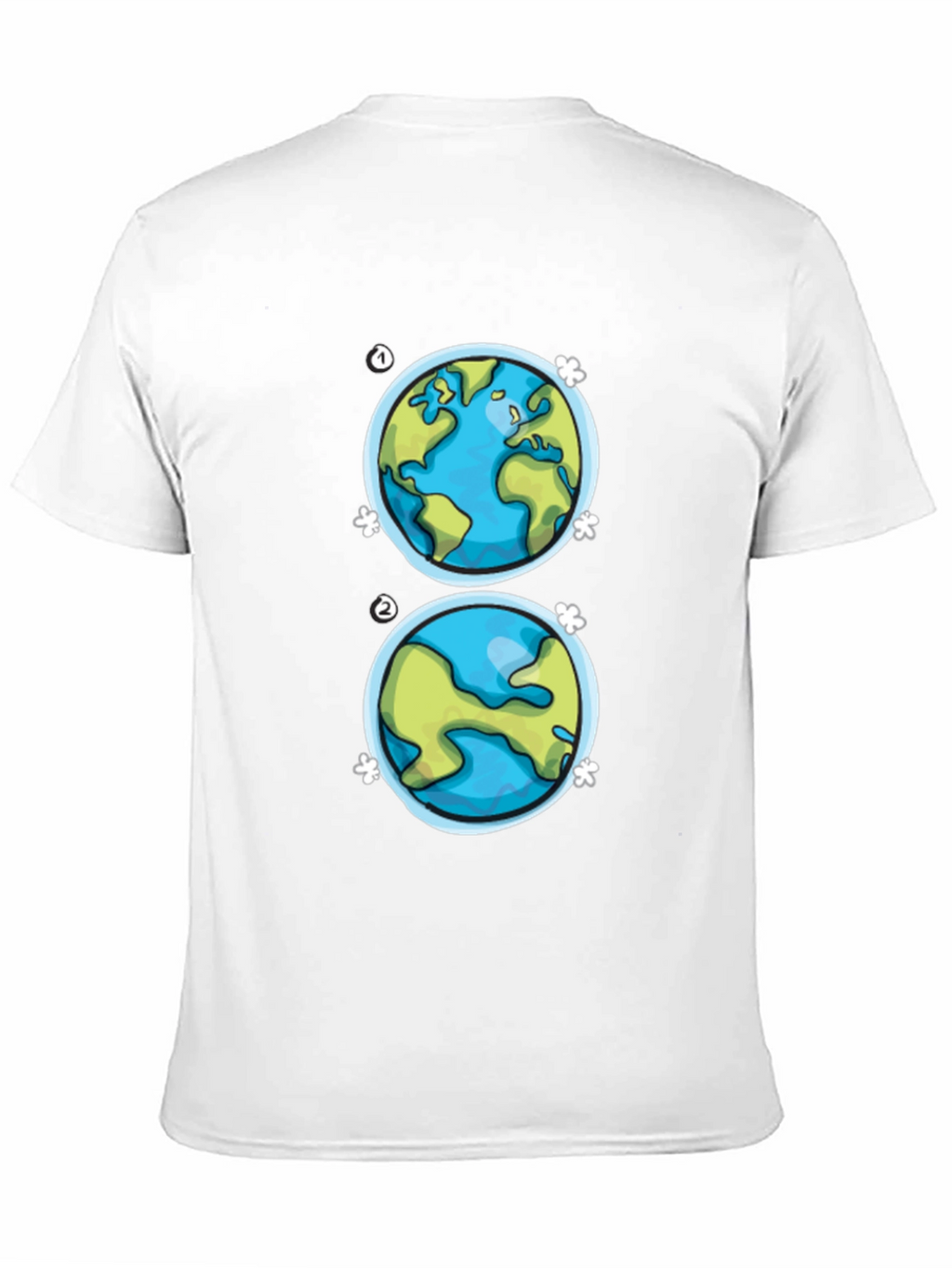 Earth Day T-Shirt - Two Globe Design