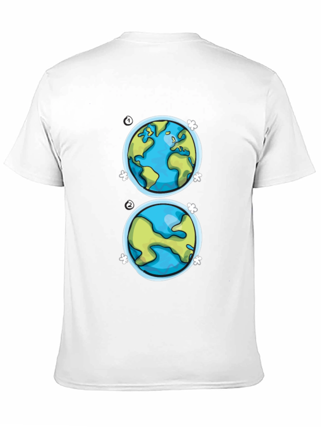 Earth Day T-Shirt - Two Globe Design