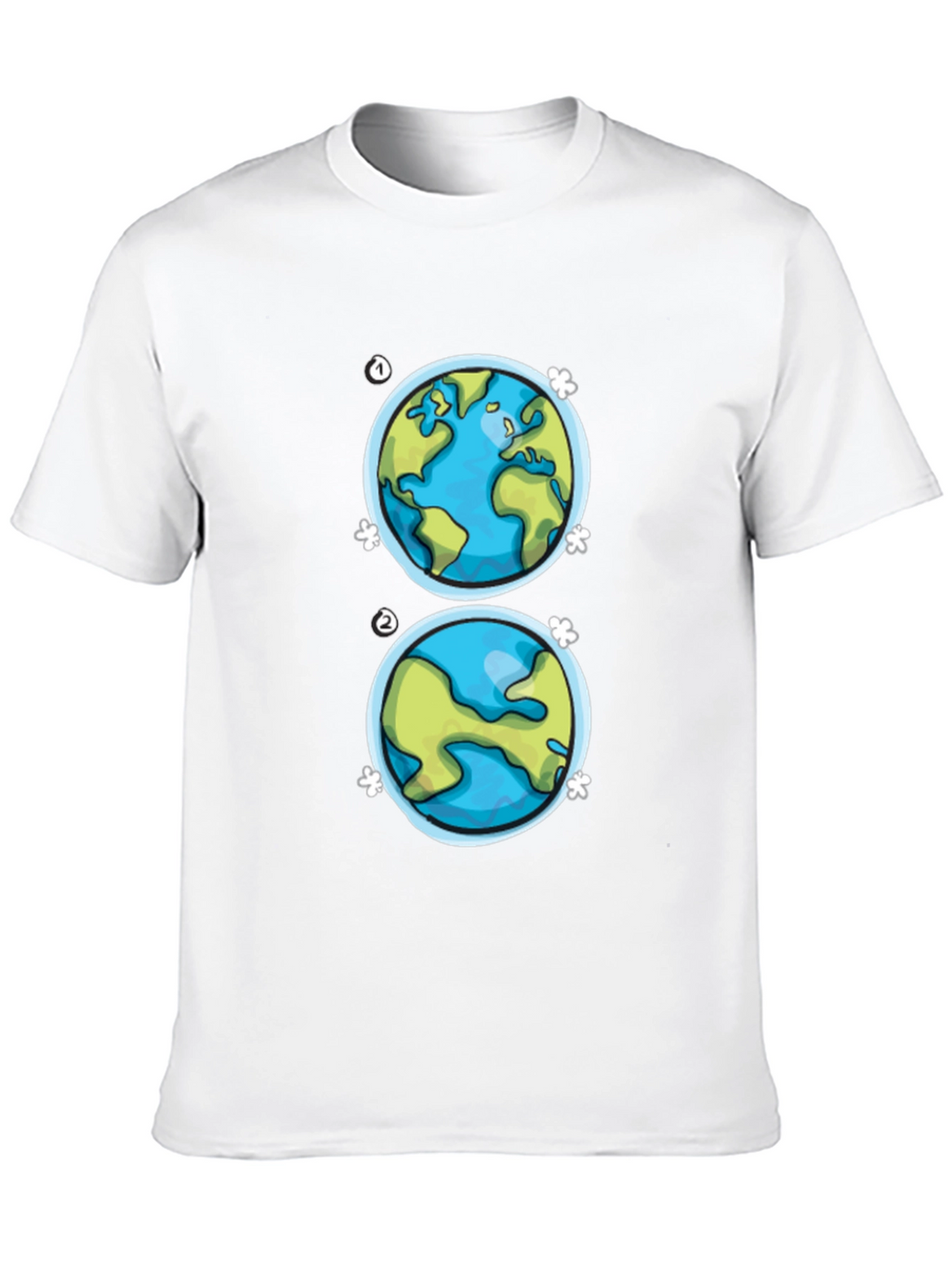 Earth Day T-Shirt - Two Globe Design
