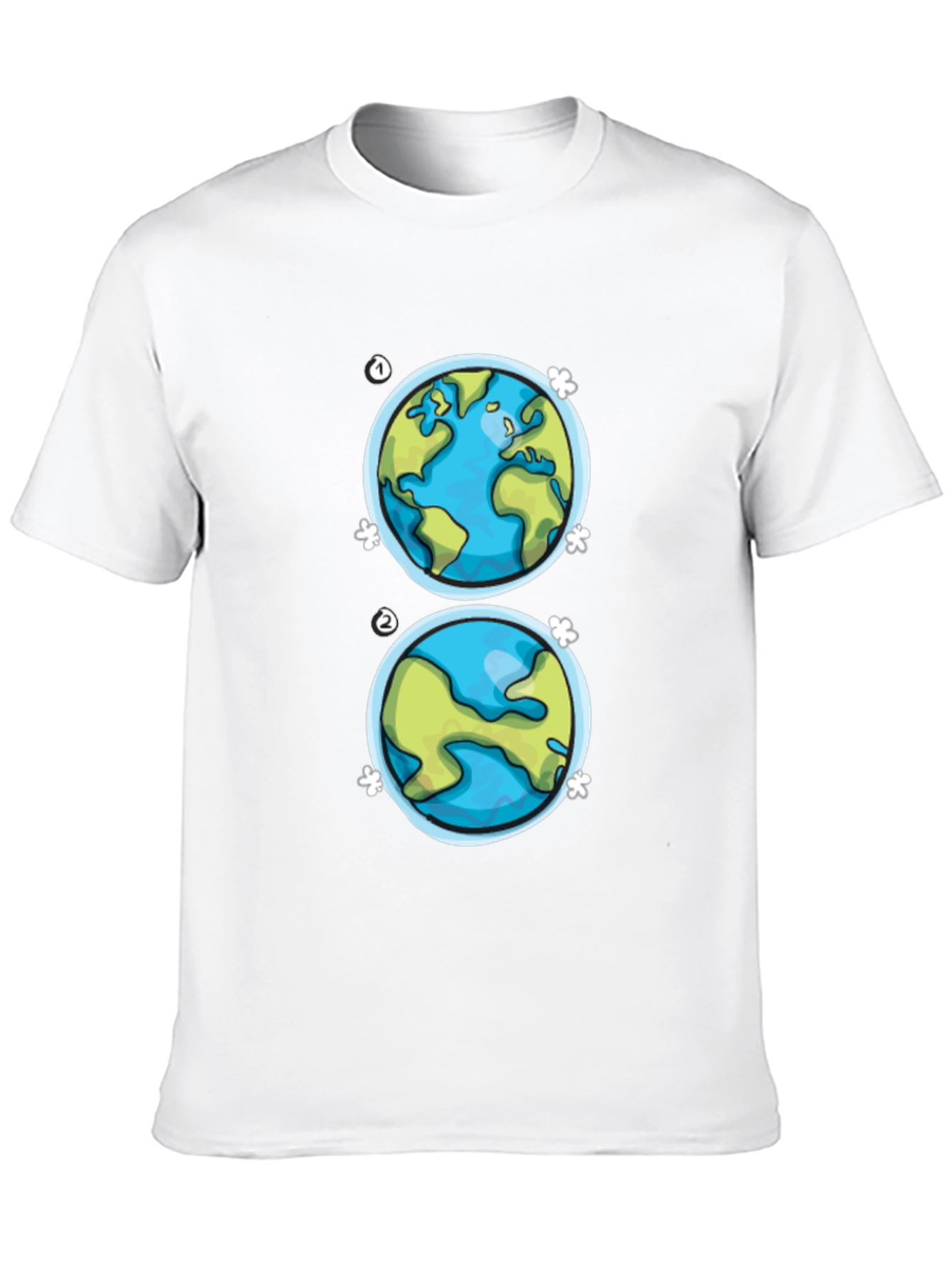 Earth Day T-Shirt - Two Globe Design