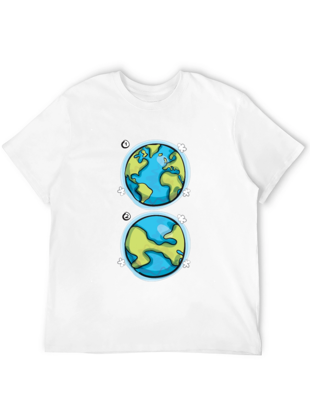 Earth Day T-Shirt - Two Globe Design