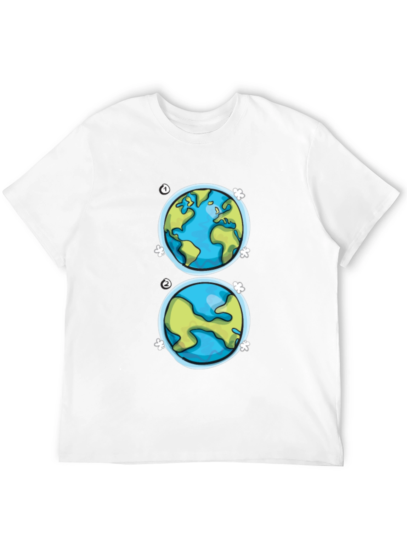 Earth Day T-Shirt - Two Globe Design