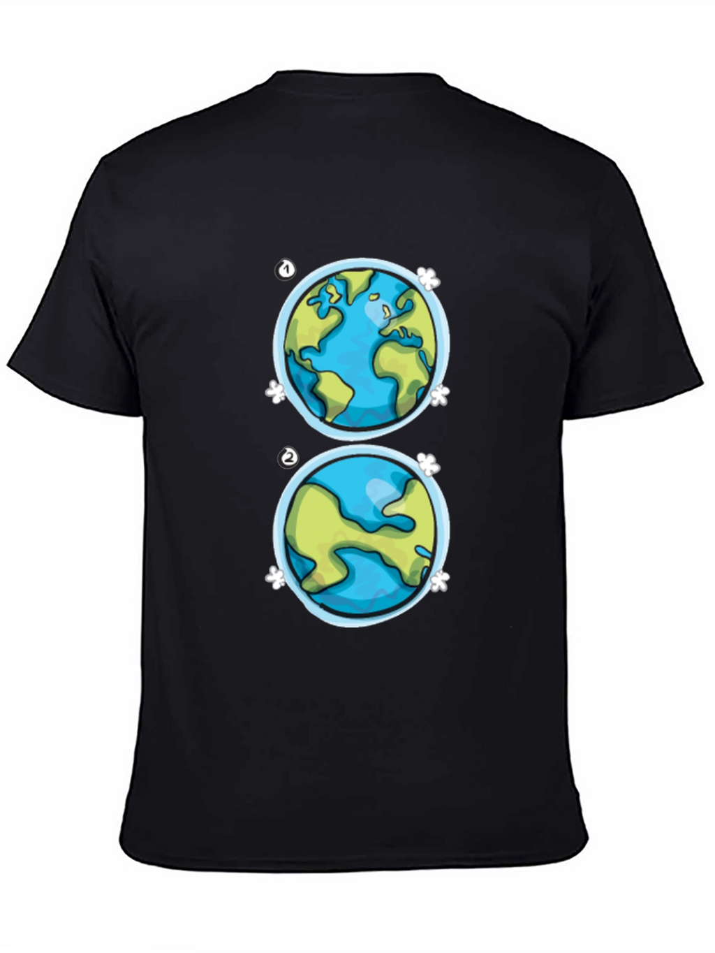 Earth Day T-Shirt - Two Globe Design