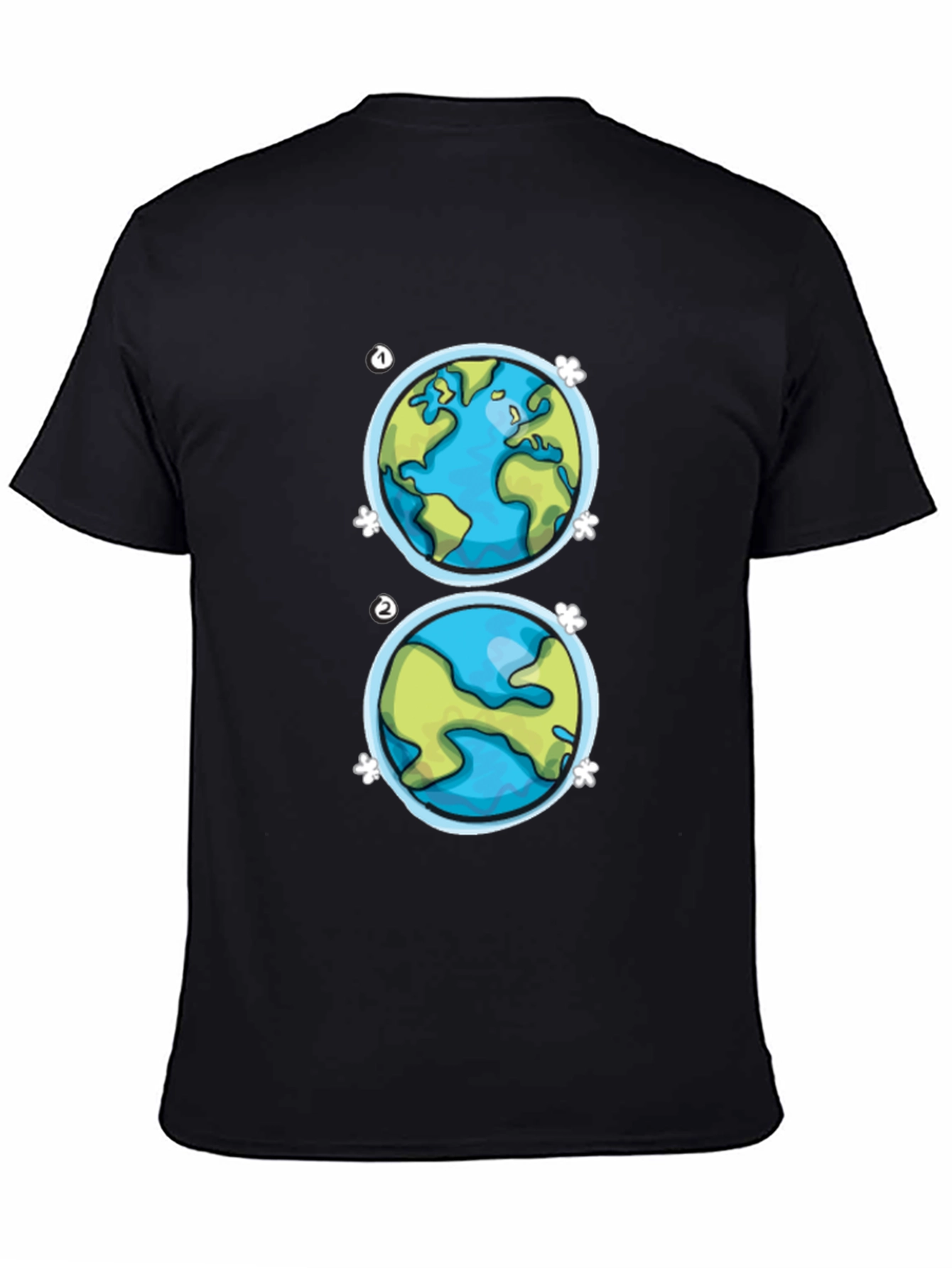 Earth Day T-Shirt - Two Globe Design