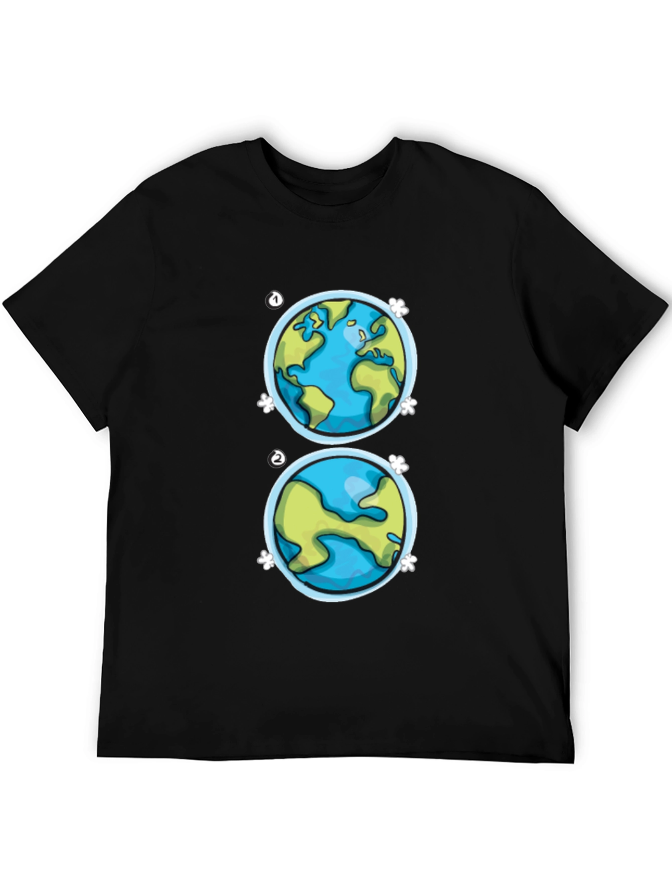 Earth Day T-Shirt - Two Globe Design