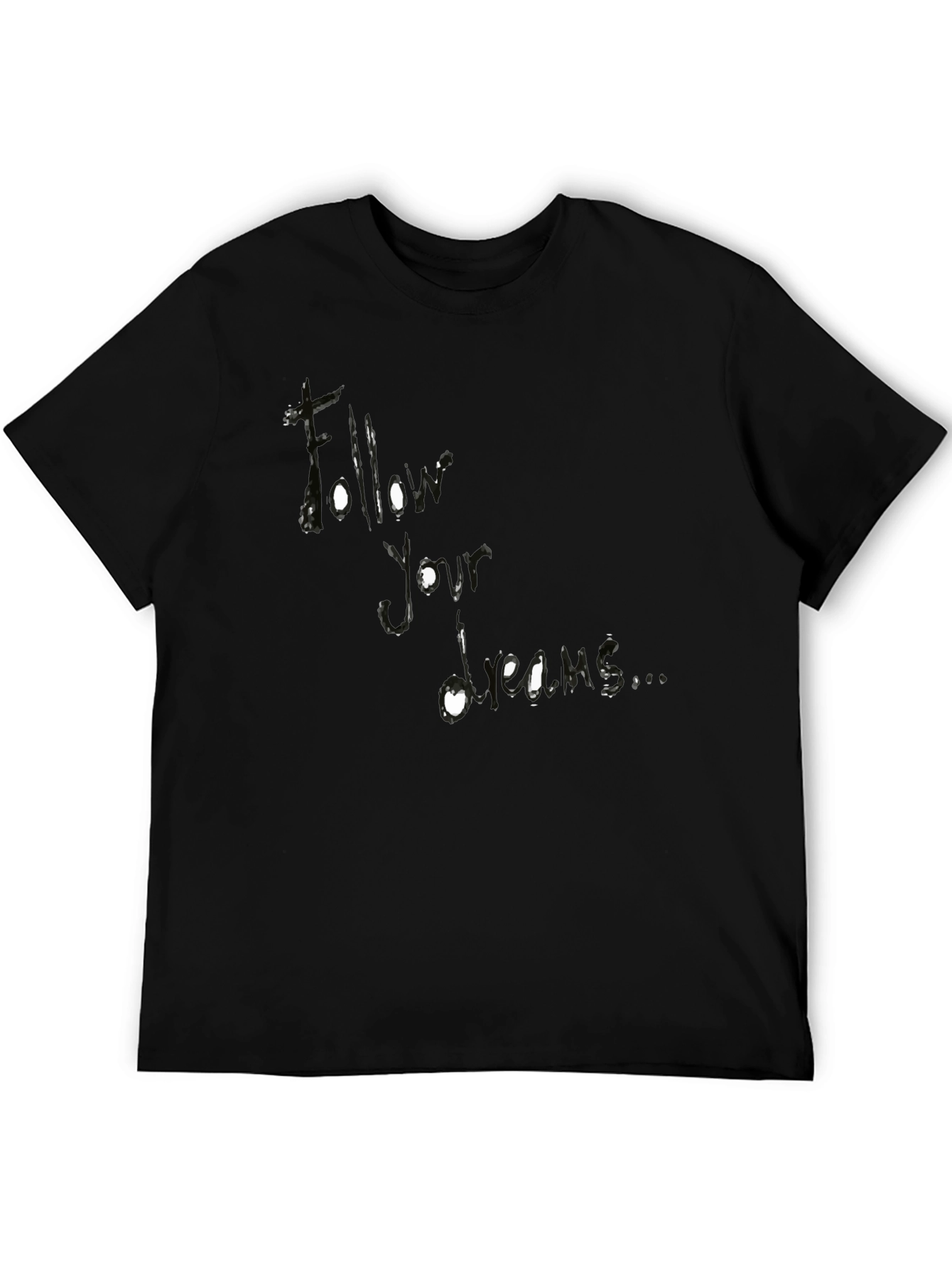 Follow Your Dreams Black Graphic Tee