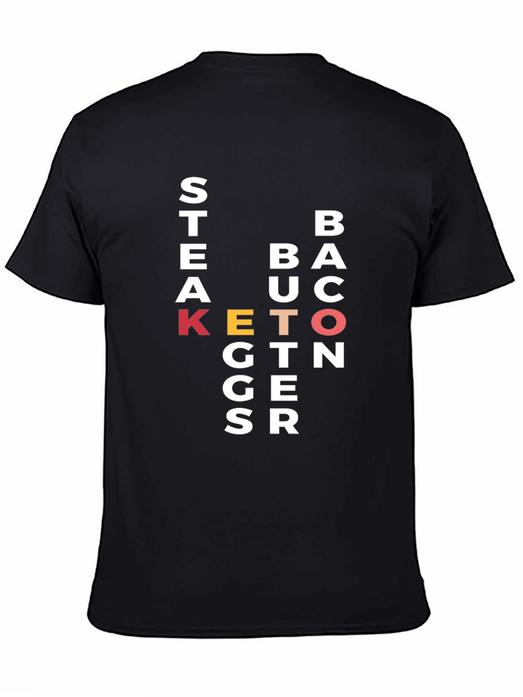 Keto Diet Black Graphic Tee Shirt for Men