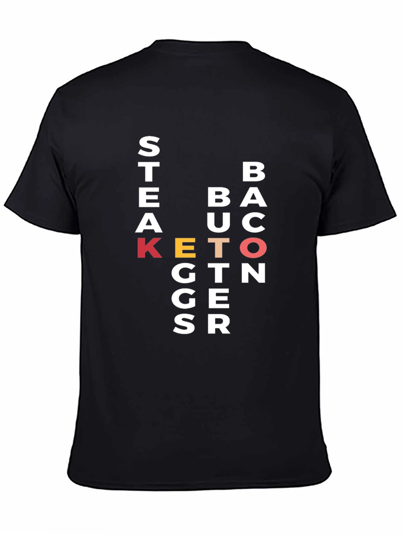 Keto Diet Black Graphic Tee Shirt for Men