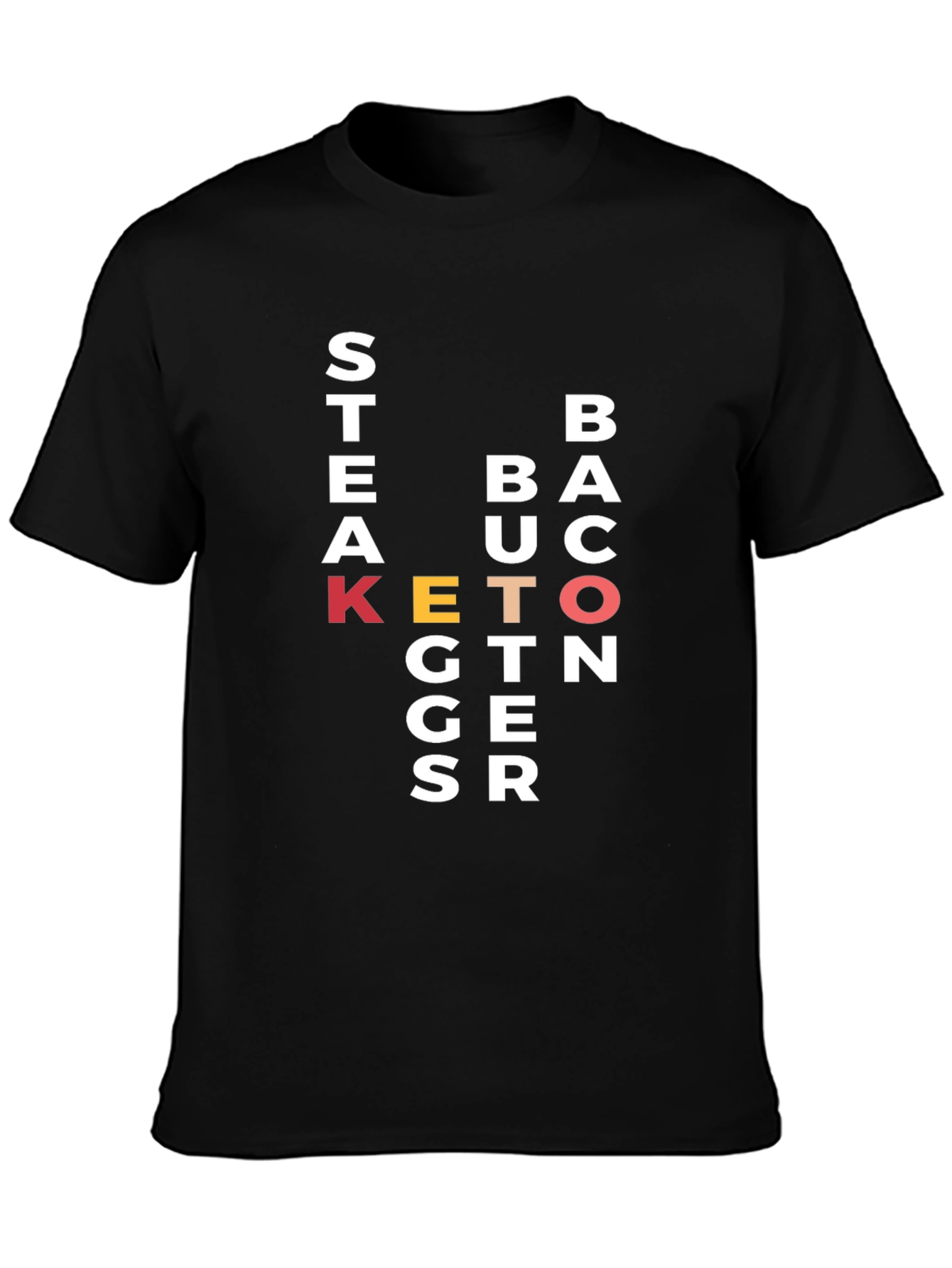 Keto Diet Black Graphic Tee Shirt for Men