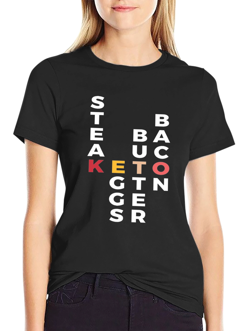 Keto Diet Black Graphic Tee Shirt for Men