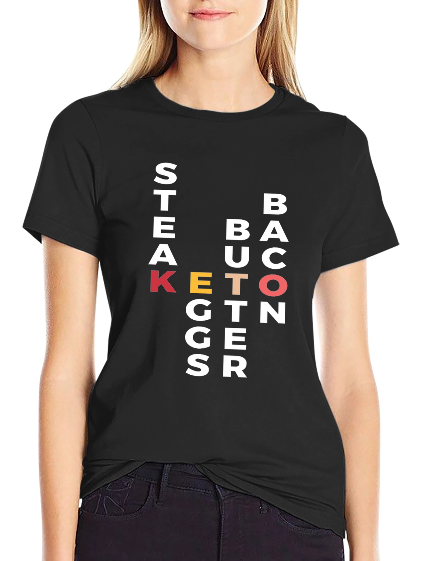 Keto Diet Black Graphic Tee Shirt for Men