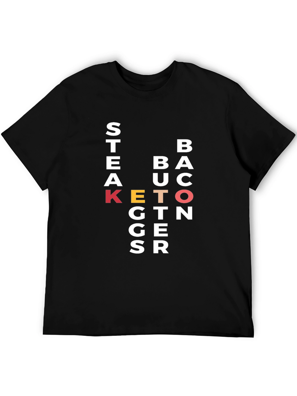 Keto Diet Black Graphic Tee Shirt for Men