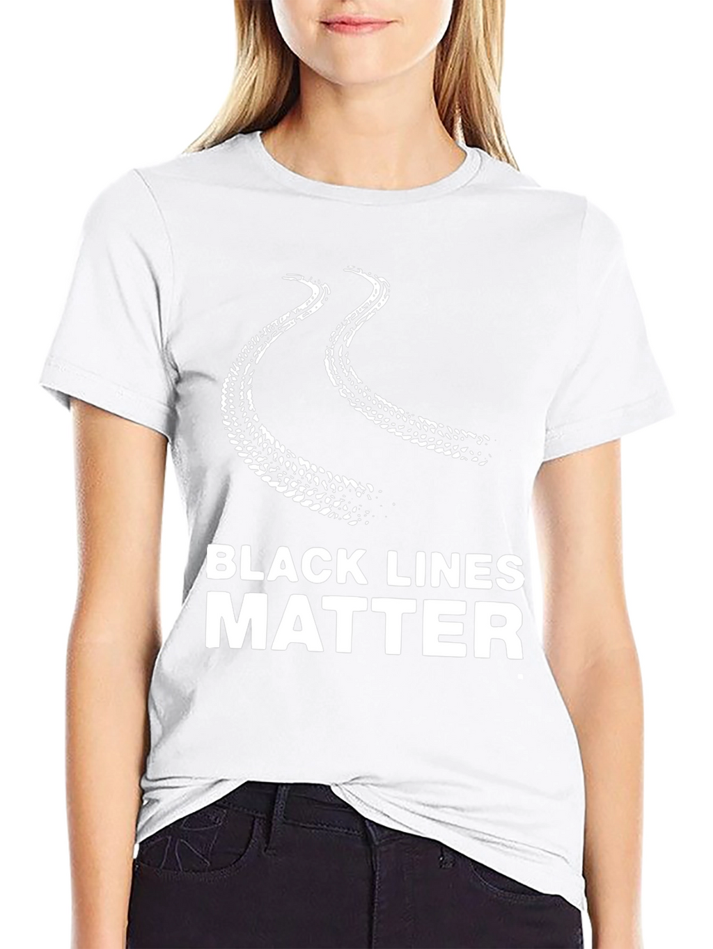 Black Lines Matter Graphic T-Shirt