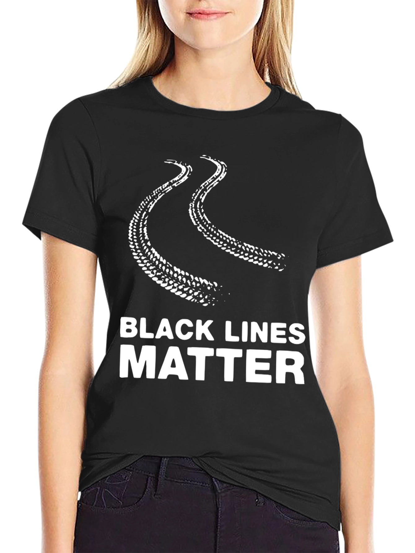 Black Lines Matter Graphic T-Shirt