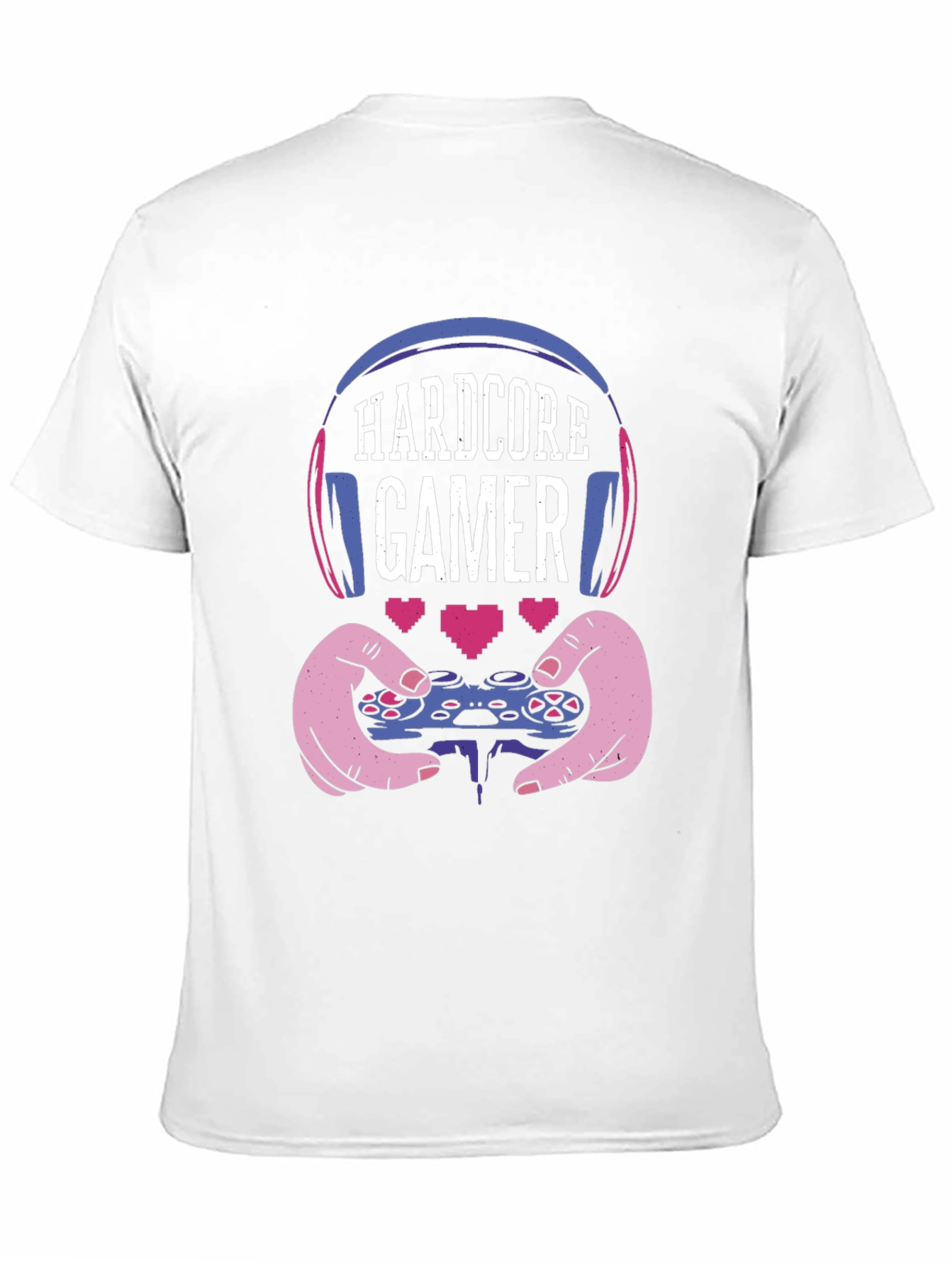 Hardcore Gamer T-Shirt - Gaming Headset & Controller Design