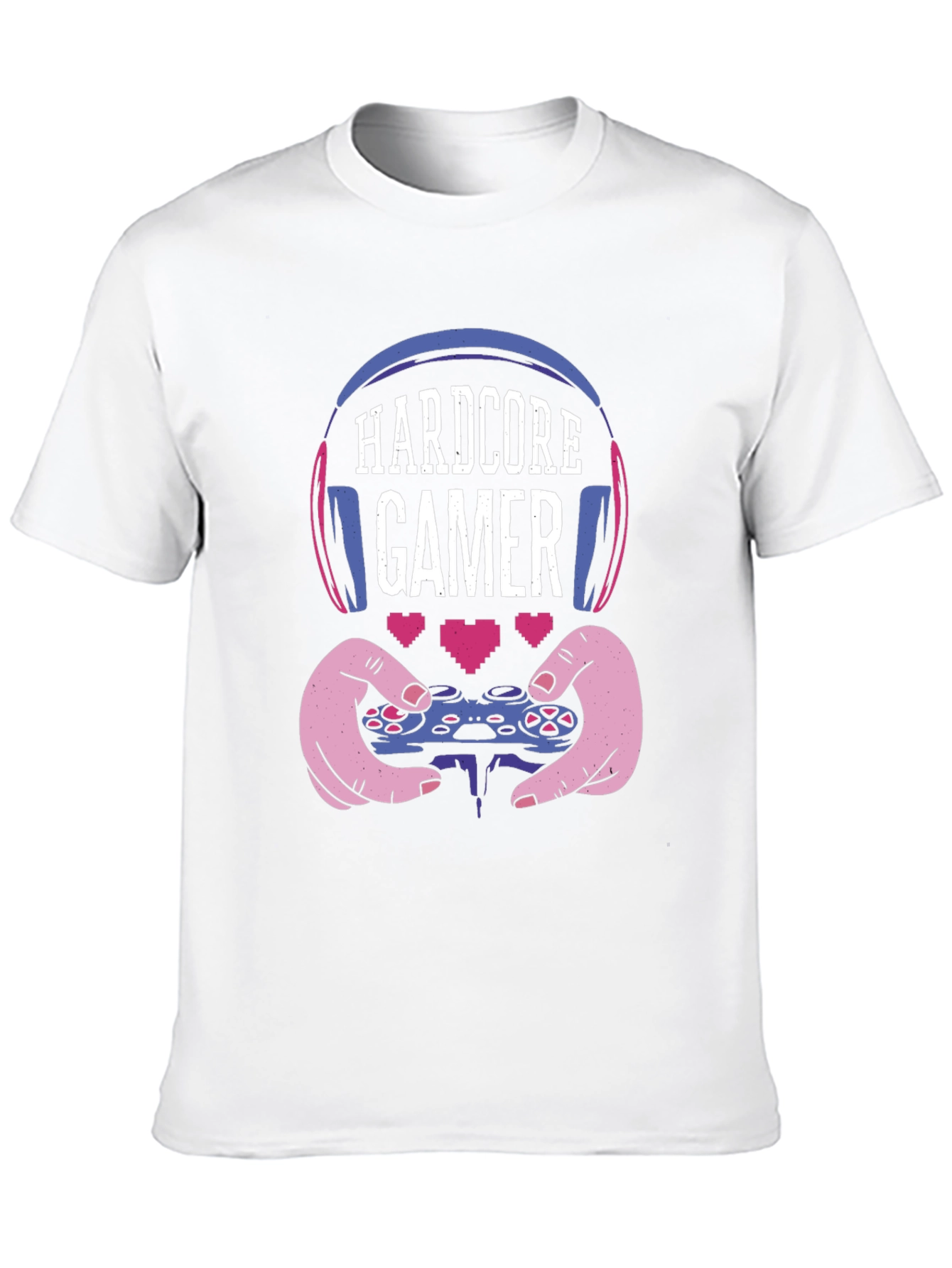 Hardcore Gamer T-Shirt - Gaming Headset & Controller Design
