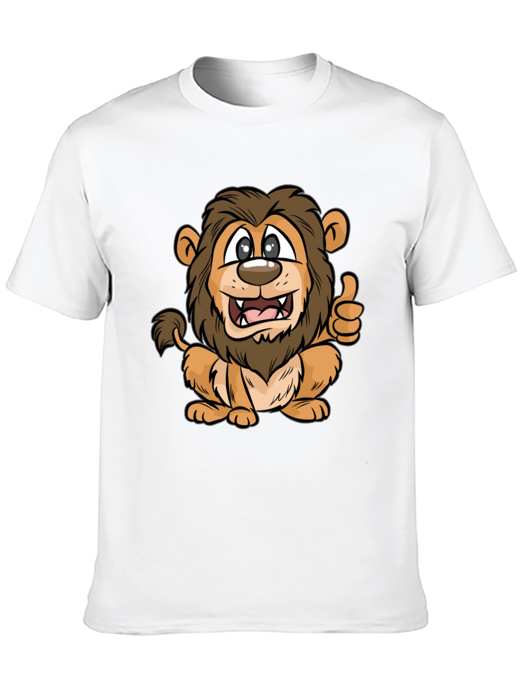 Lion Cartoon Black T-Shirt