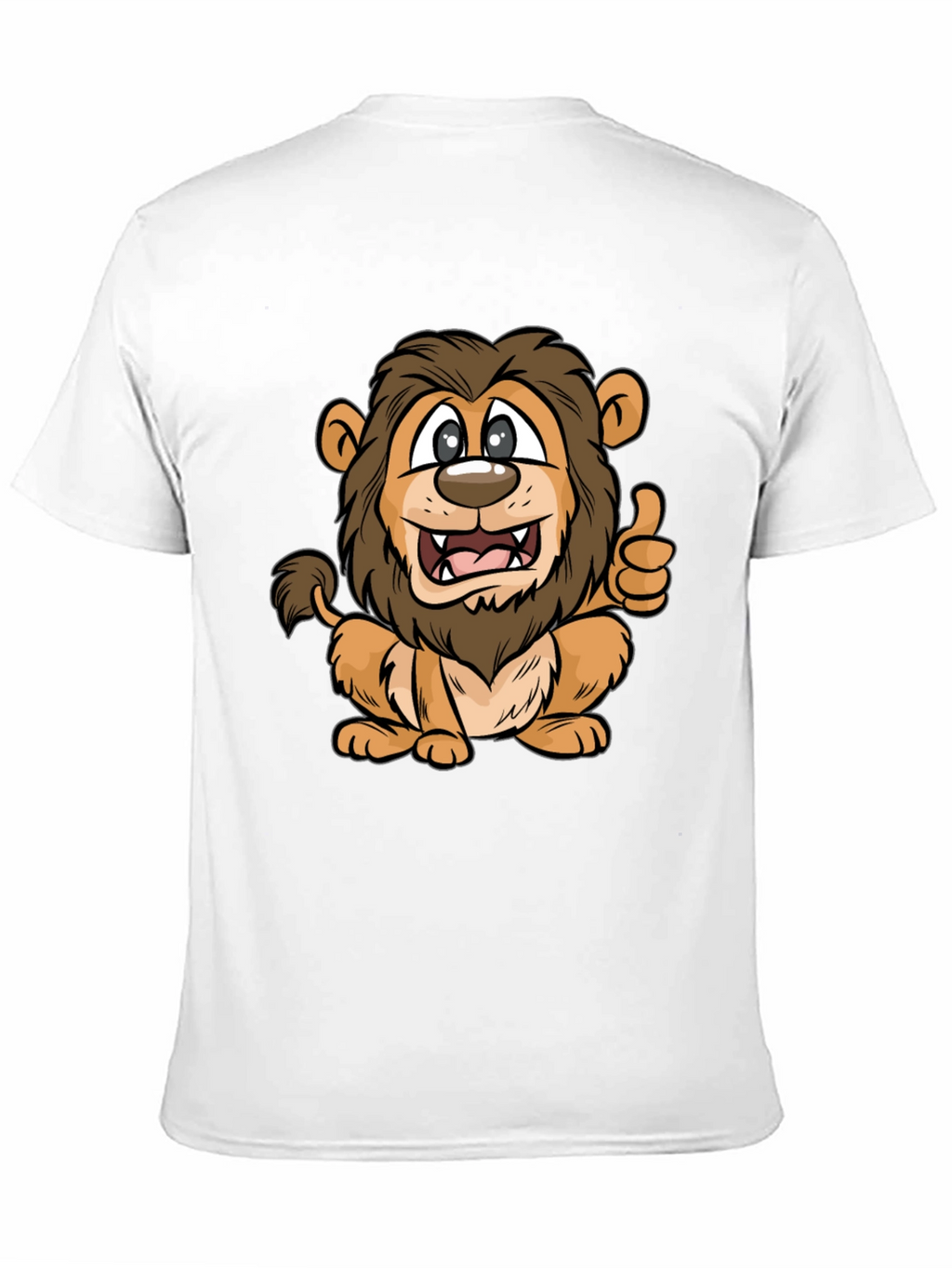 Lion Cartoon Black T-Shirt