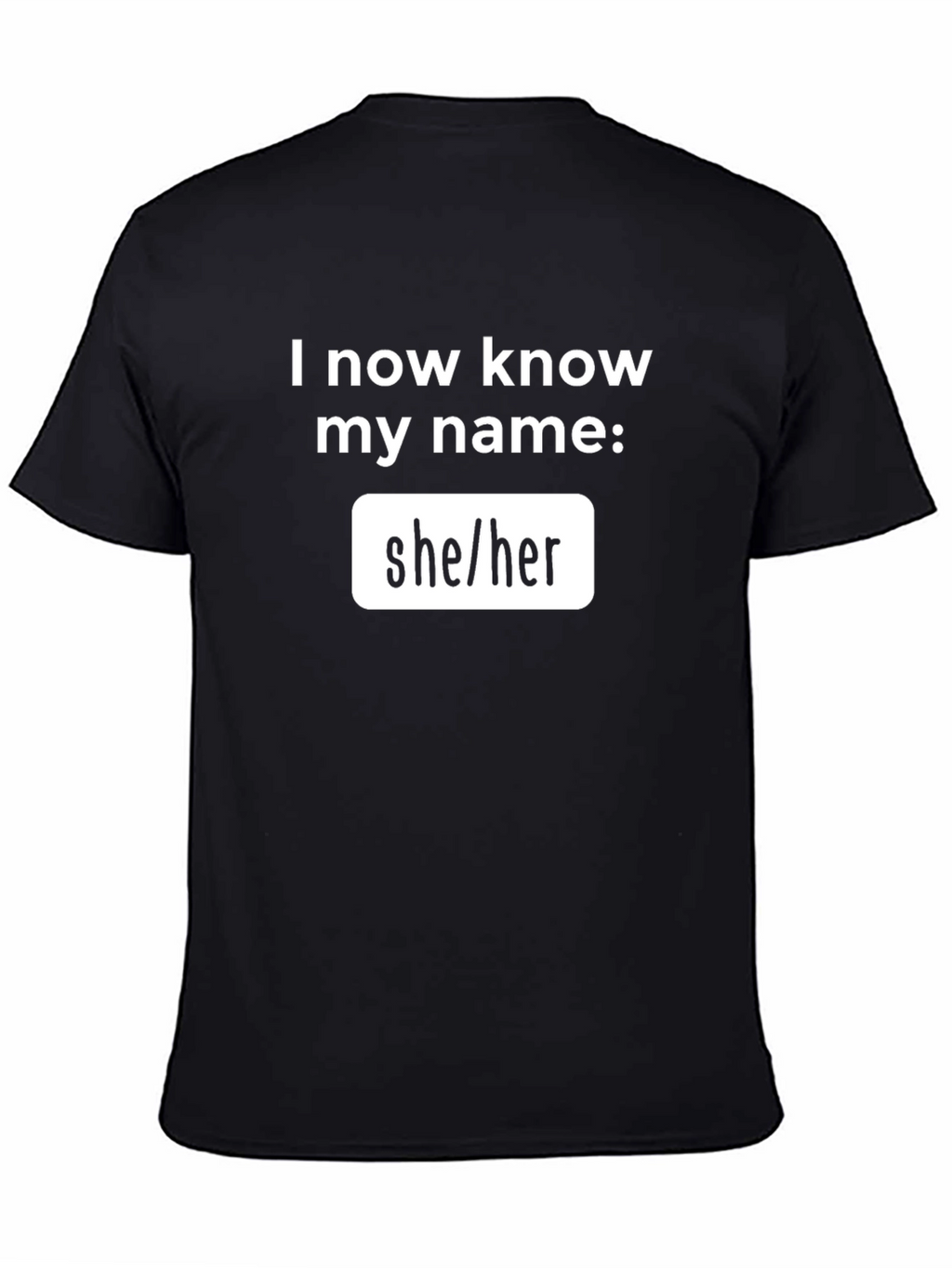 I Now Know My Name: She/Her Pronoun T-Shirt