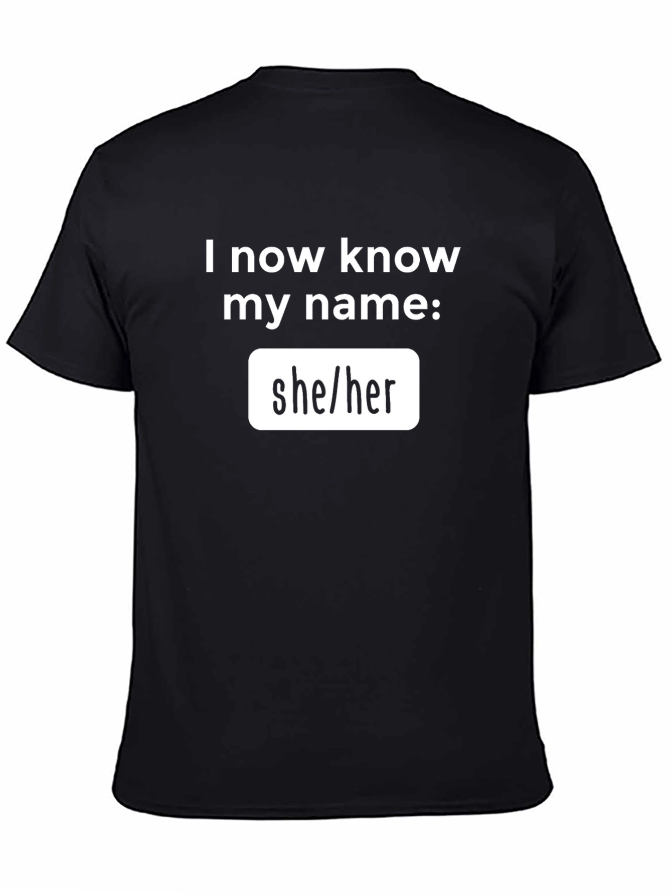 I Now Know My Name: She/Her Pronoun T-Shirt