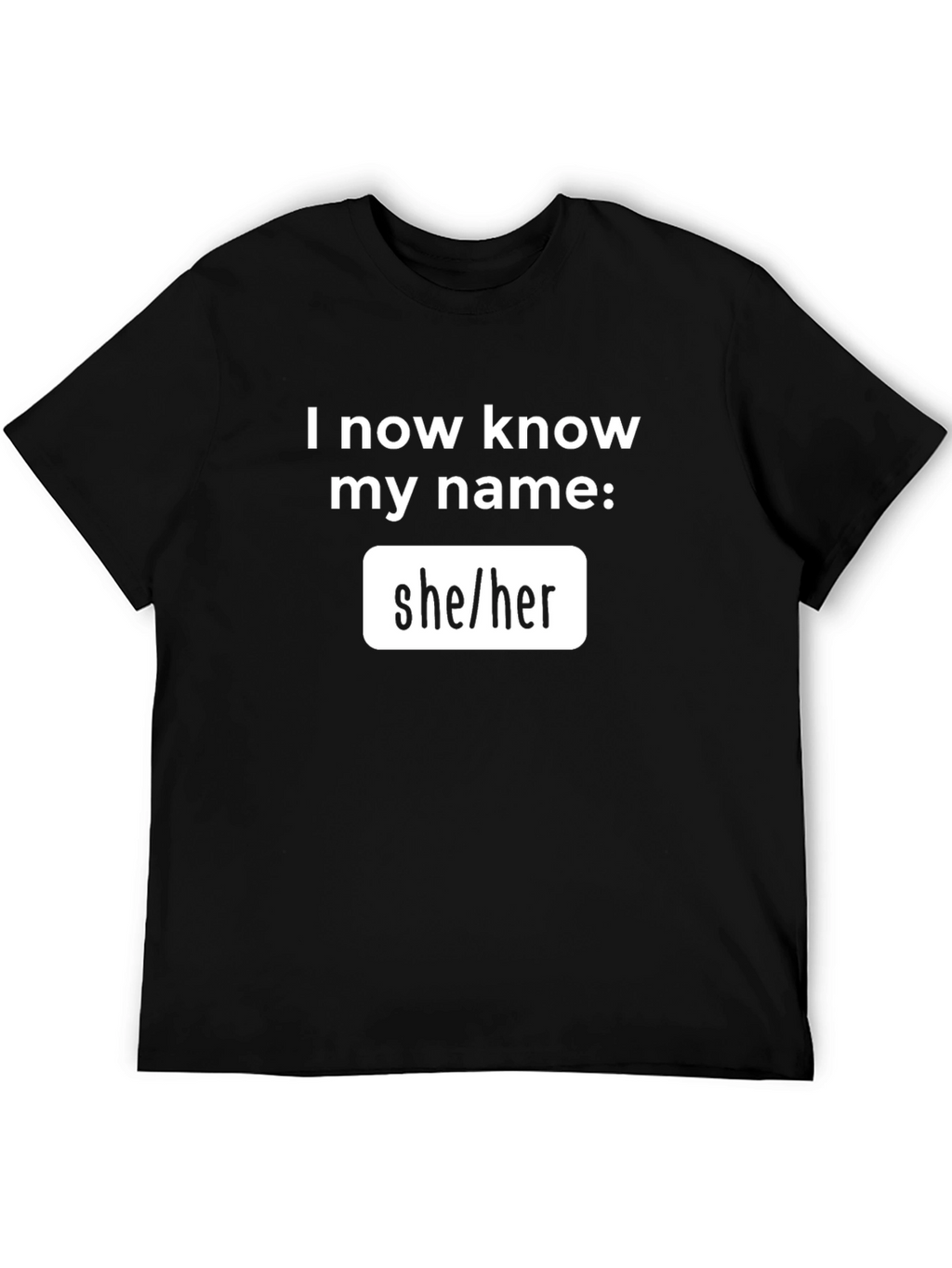 I Now Know My Name: She/Her Pronoun T-Shirt