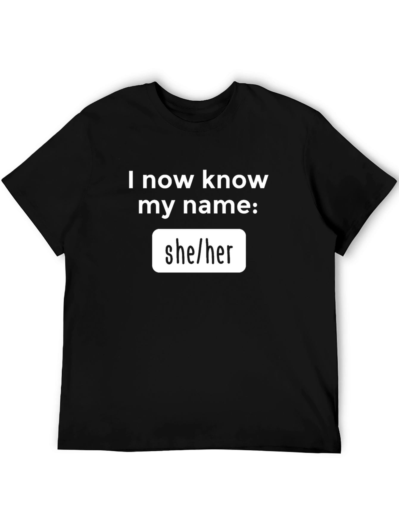I Now Know My Name: She/Her Pronoun T-Shirt