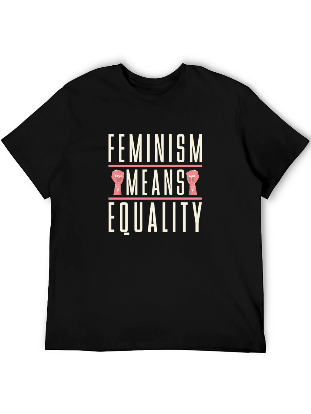 Feminism Means Equality Graphic Tee - Black Unisex T-Shirt