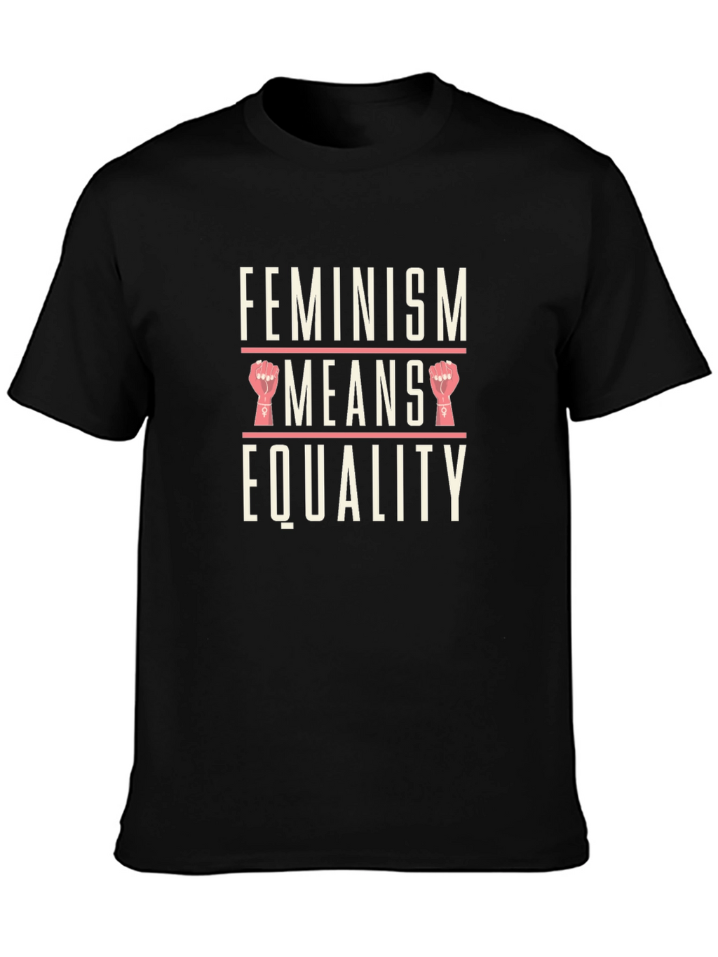 Feminism Means Equality Graphic Tee - Black Unisex T-Shirt