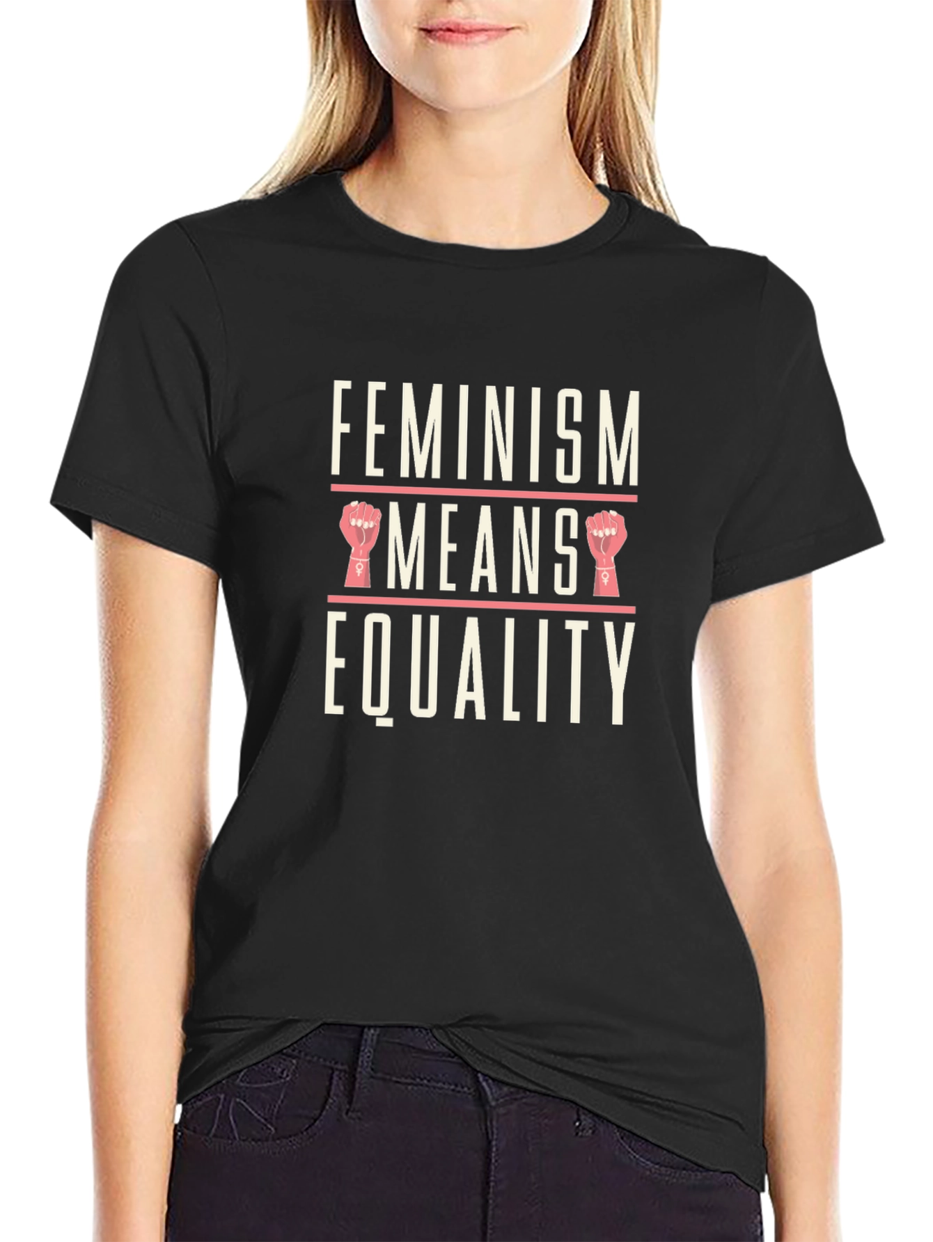 Feminism Means Equality Graphic Tee - Black Unisex T-Shirt