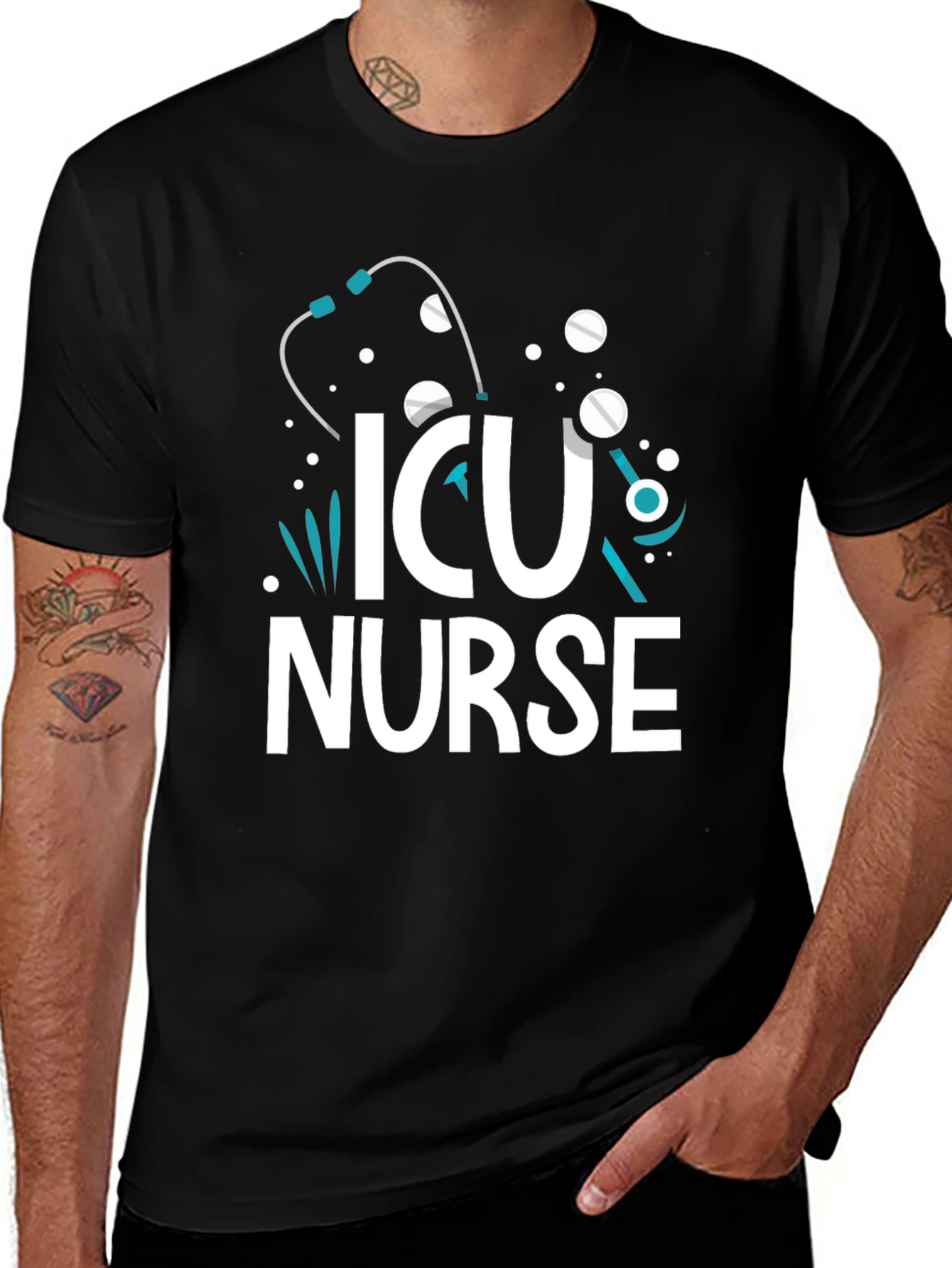 ICU Nurse T-Shirt - Graphic Print